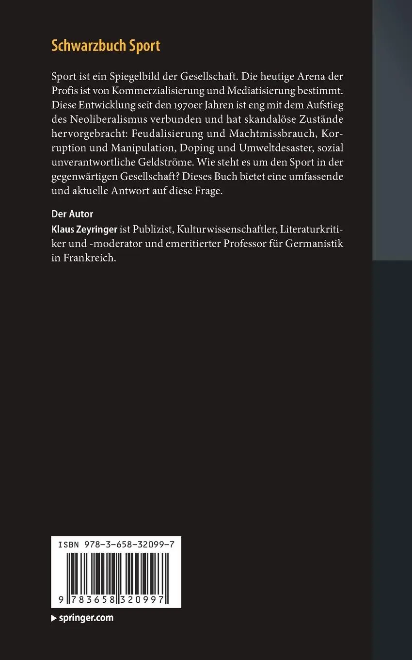 Rückseite: 9783658320997 | Schwarzbuch Sport | Klaus Zeyringer | Taschenbuch | Paperback | ix