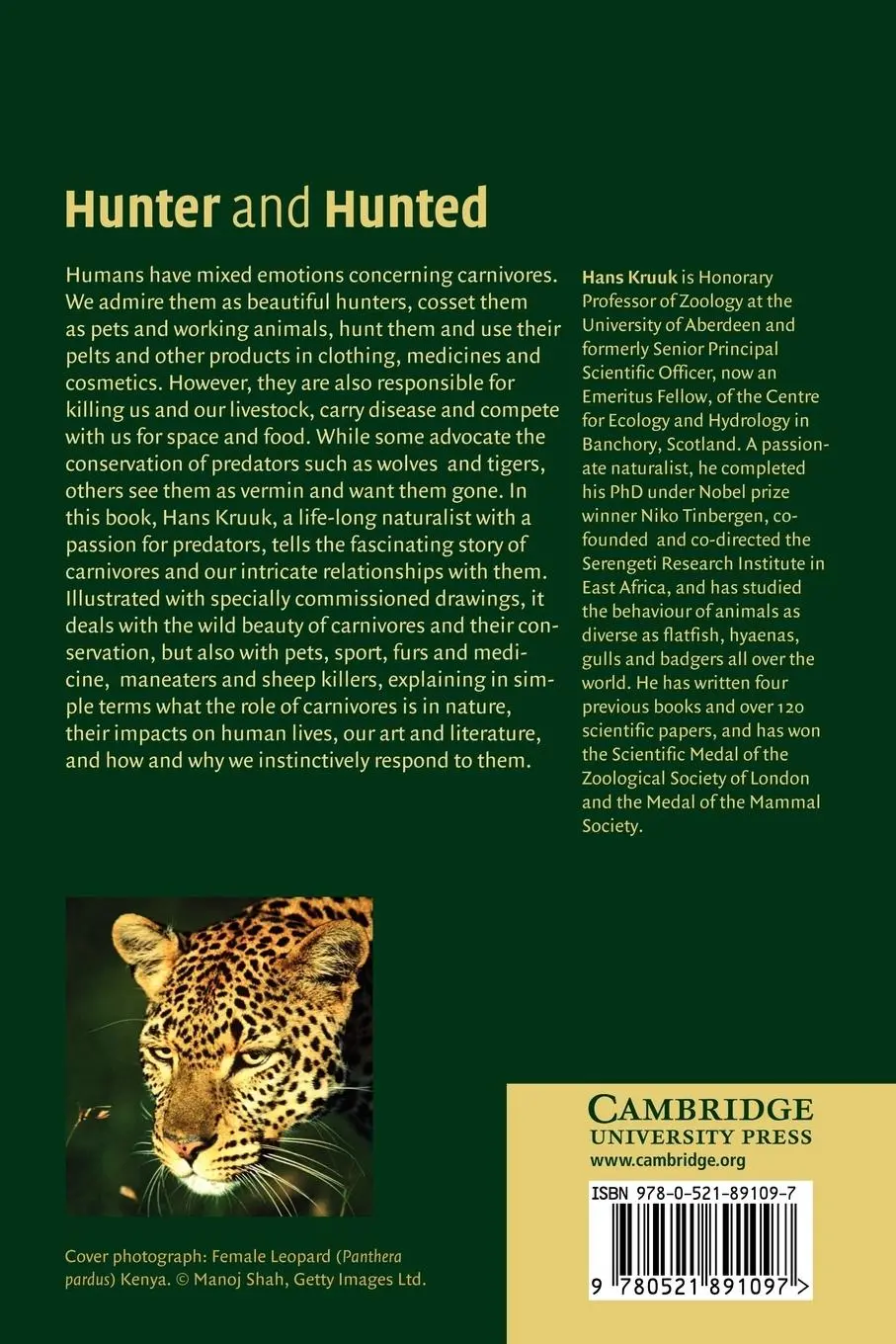 Rückseite: 9780521891097 | Hunter and Hunted | Relationships Between Carnivores and People | Buch