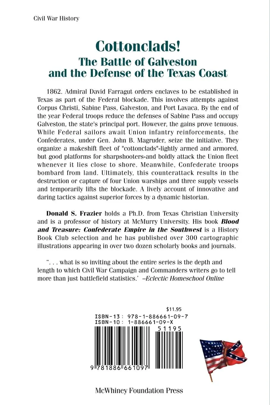 Rückseite: 9781886661097 | Cottonclads! | Donald S. Frazier | Taschenbuch | Paperback | Englisch