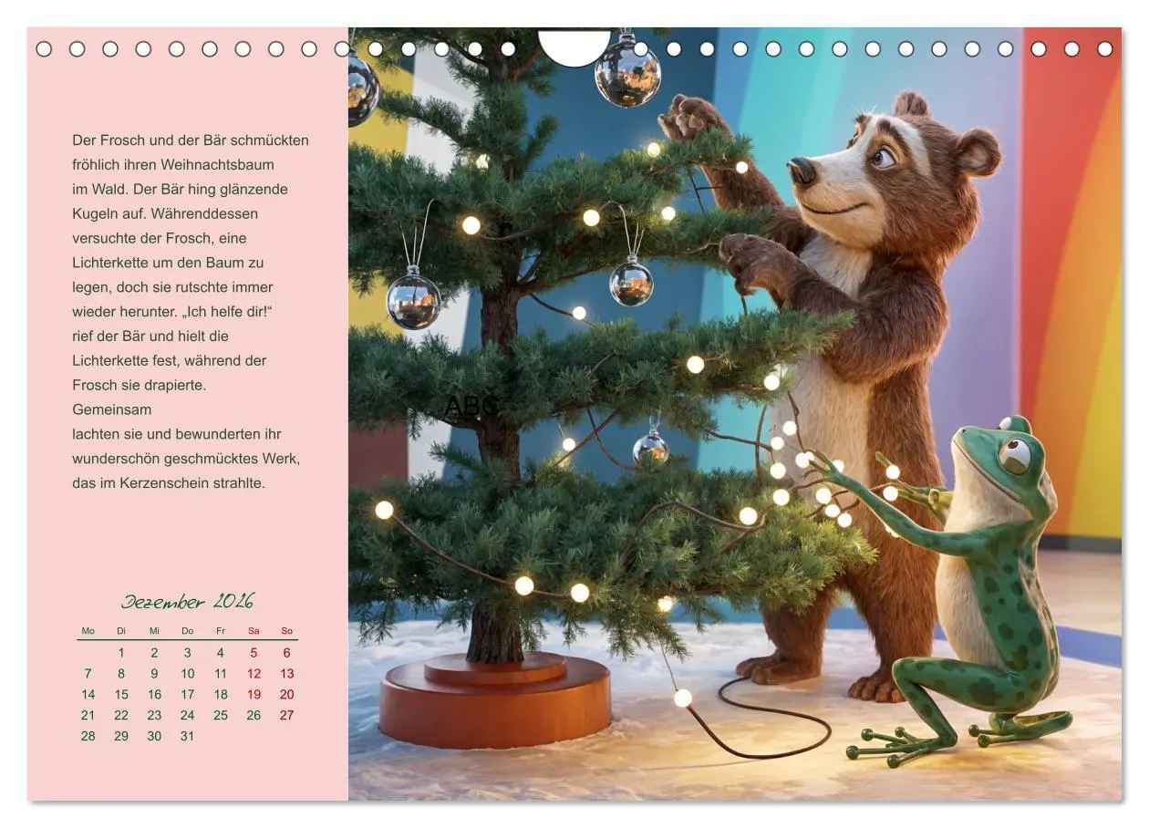 Bild: 9783457311097 | Der Frosch und der Bär - Ein Jahr voller Abenteuer (Wandkalender...