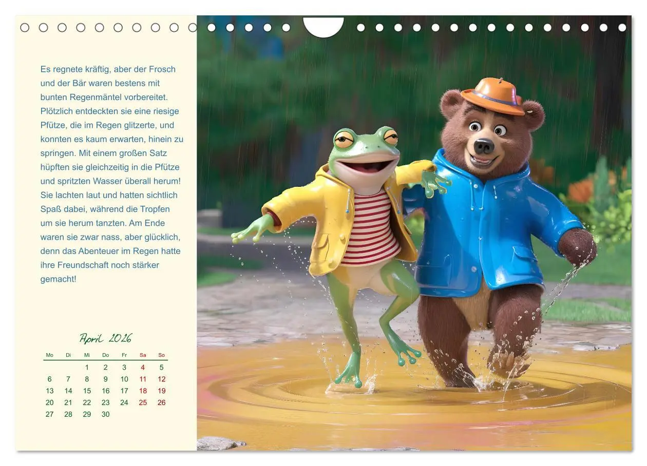 Bild: 9783457311097 | Der Frosch und der Bär - Ein Jahr voller Abenteuer (Wandkalender...