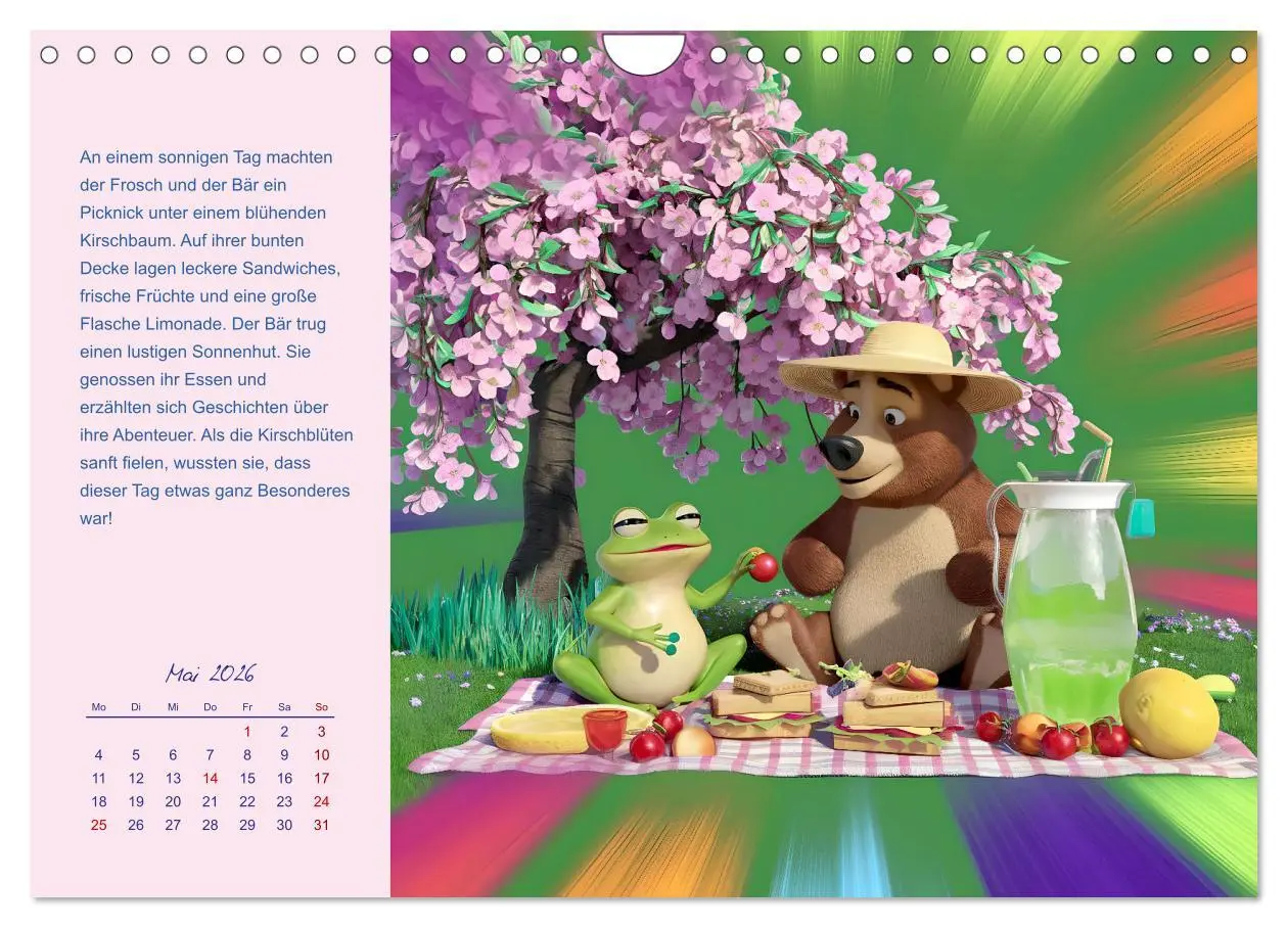 Bild: 9783457311097 | Der Frosch und der Bär - Ein Jahr voller Abenteuer (Wandkalender...
