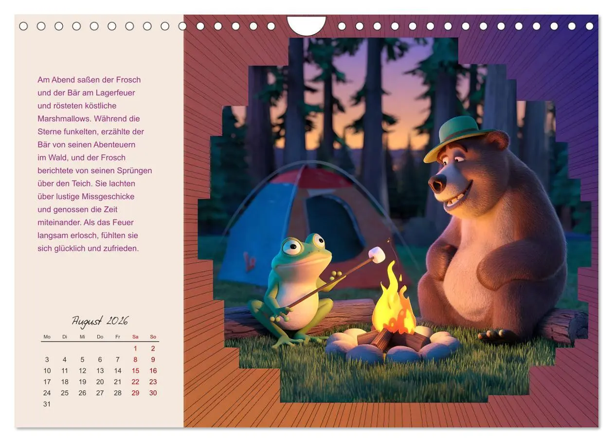 Bild: 9783457311097 | Der Frosch und der Bär - Ein Jahr voller Abenteuer (Wandkalender...