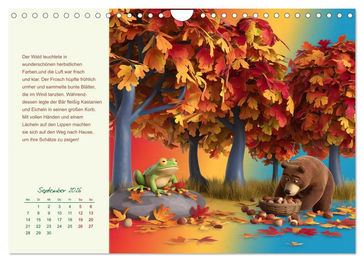 Bild: 9783457311097 | Der Frosch und der Bär - Ein Jahr voller Abenteuer (Wandkalender...