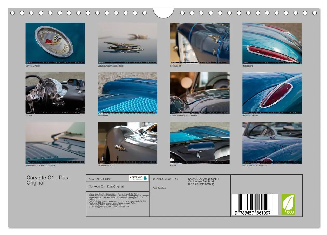Bild: 9783457861097 | Corvette C1 - Das Original (Wandkalender 2026 DIN A4 quer),...