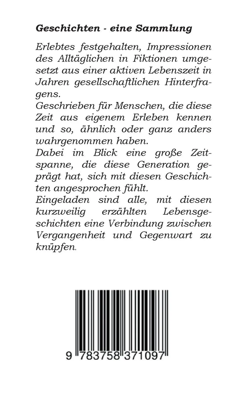 Rückseite: 9783758371097 | Andere Leute und ich | Erlebtes und Erdachtes | Lu Bonin | Taschenbuch