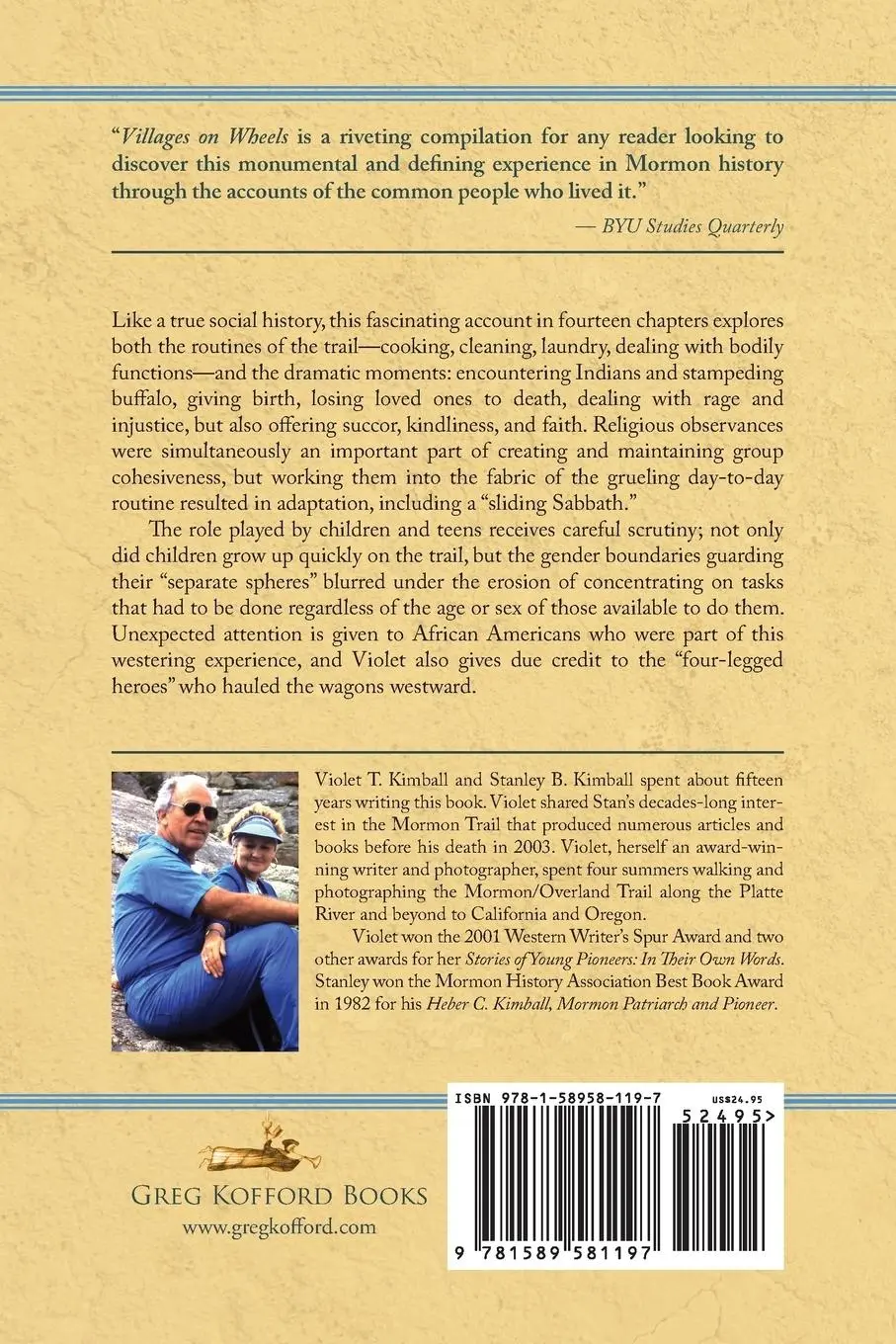 Rückseite: 9781589581197 | Villages on Wheels: A Social History of the Gathering to Zion | Buch