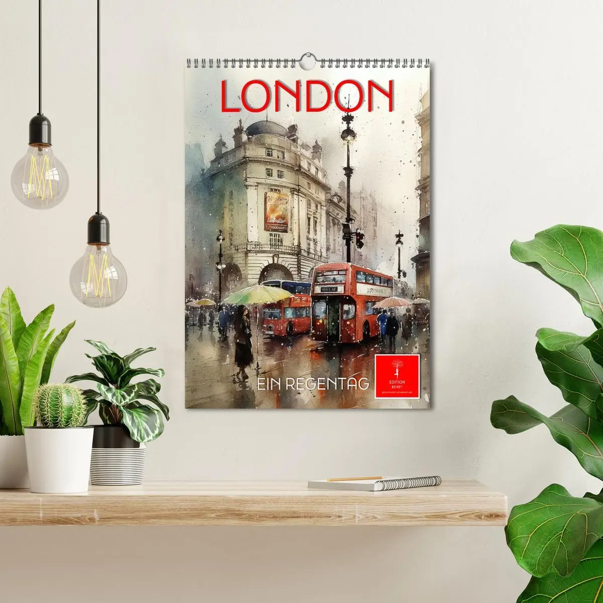 Bild: 9783516321197 | London - ein Regentag (Wandkalender 2026 DIN A3 hoch), CALVENDO...