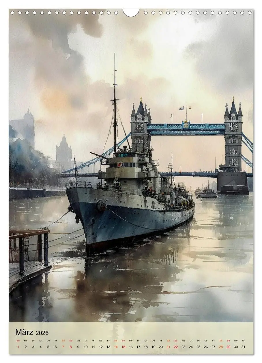 Bild: 9783516321197 | London - ein Regentag (Wandkalender 2026 DIN A3 hoch), CALVENDO...