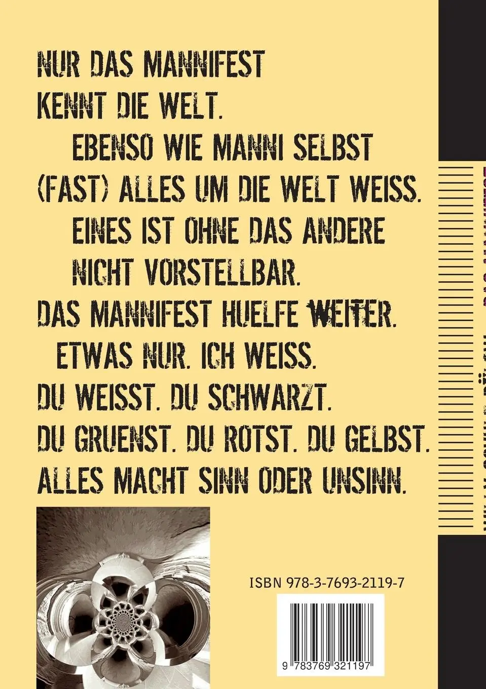 Rückseite: 9783769321197 | Das Mannifest | Zum Siebzigsten | Willy Schulz-Bülow | Taschenbuch
