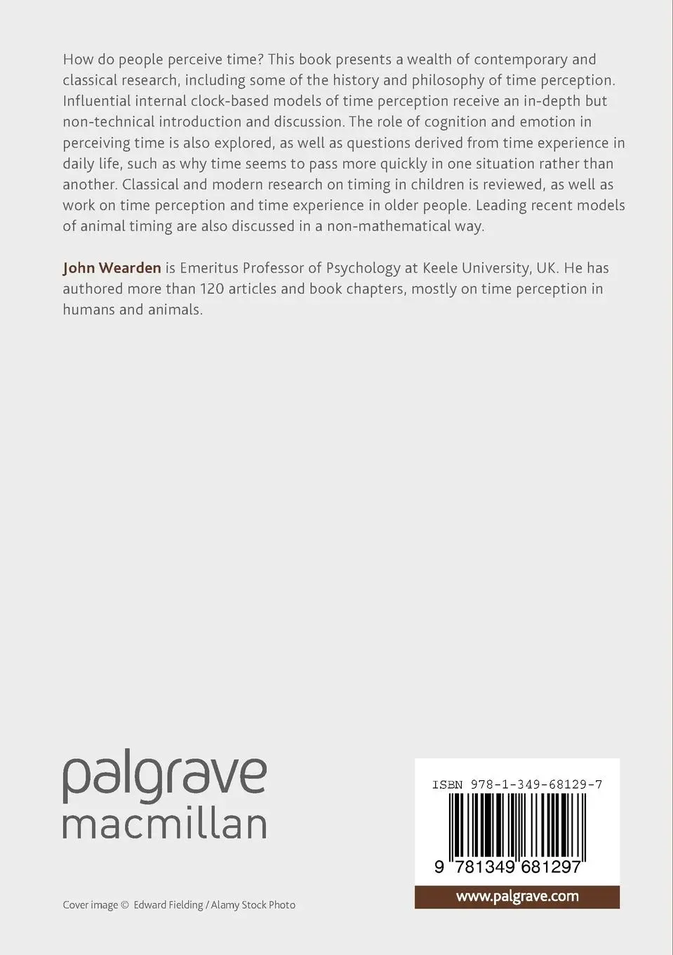 Rückseite: 9781349681297 | The Psychology of Time Perception | John Wearden | Taschenbuch | xvii