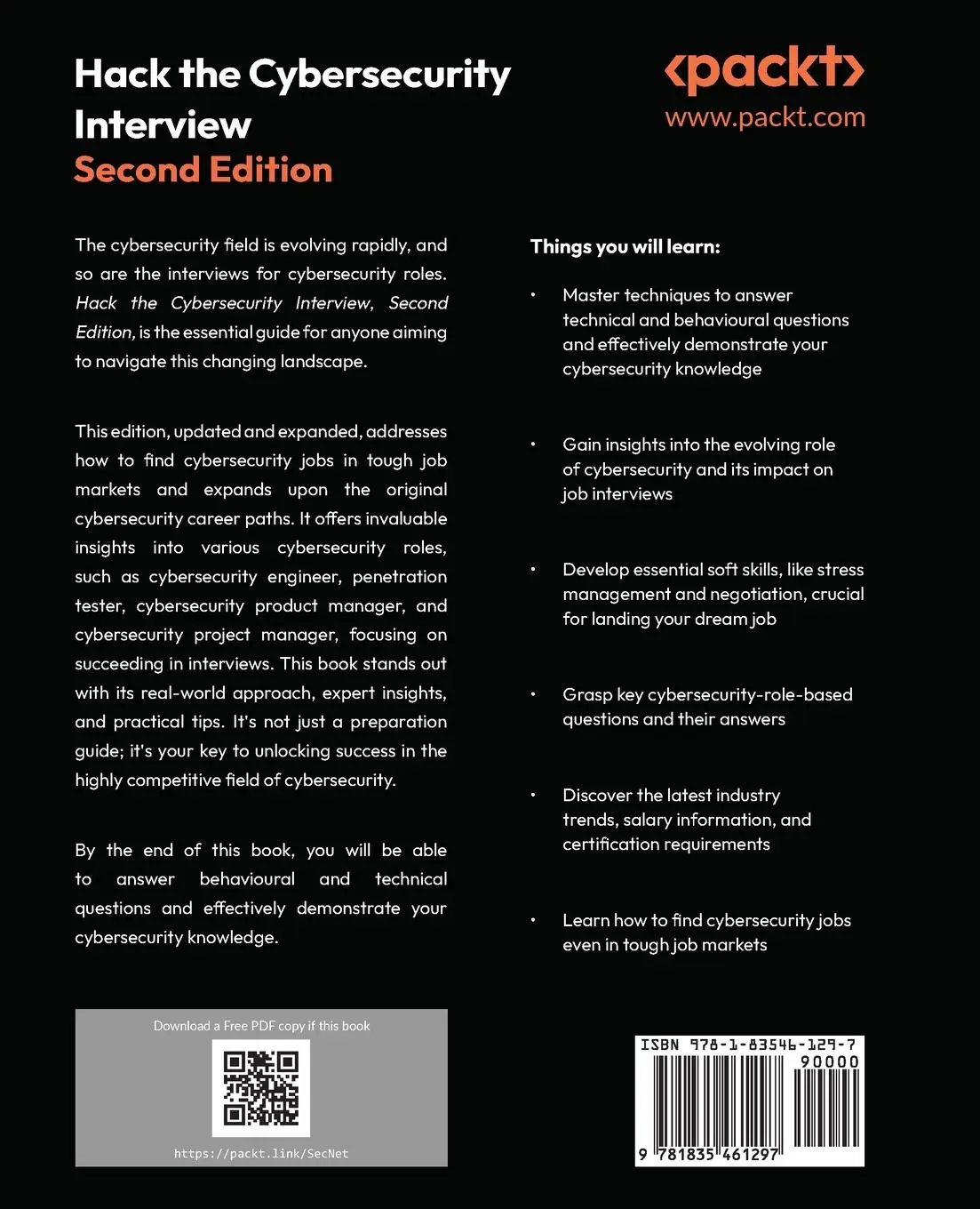 Rückseite: 9781835461297 | Hack the Cybersecurity Interview - Second Edition | Foulon (u. a.)