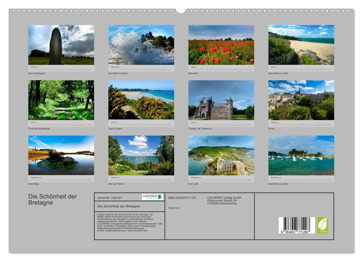 Bild: 9783457771297 | Die Schönheit der Bretagne (hochwertiger Premium Wandkalender 2026...