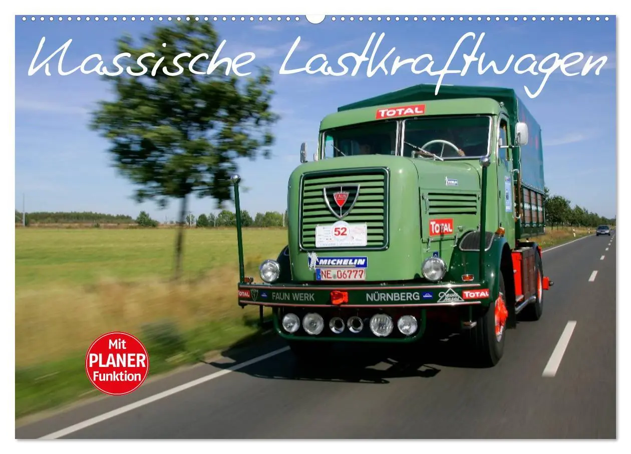 Cover: 9783516001297 | Klassische Lastkraftwagen (Wandkalender 2026 DIN A2 quer), CALVENDO...