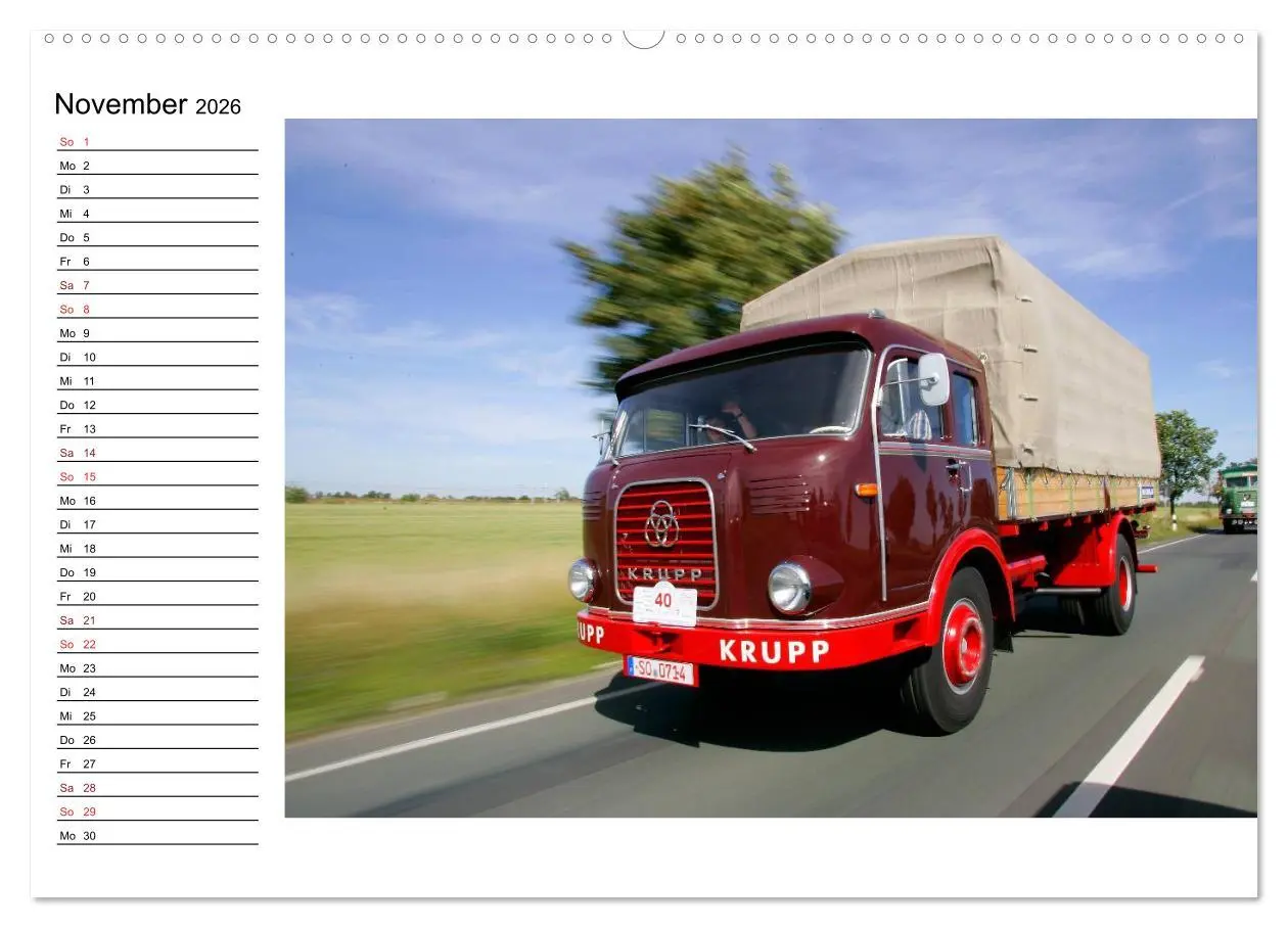 Bild: 9783516001297 | Klassische Lastkraftwagen (Wandkalender 2026 DIN A2 quer), CALVENDO...