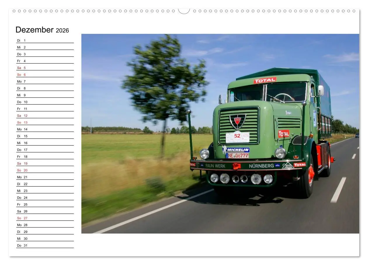 Bild: 9783516001297 | Klassische Lastkraftwagen (Wandkalender 2026 DIN A2 quer), CALVENDO...