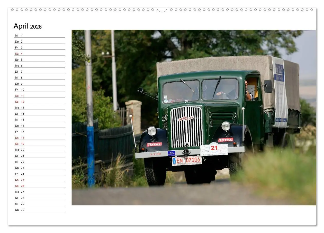 Bild: 9783516001297 | Klassische Lastkraftwagen (Wandkalender 2026 DIN A2 quer), CALVENDO...