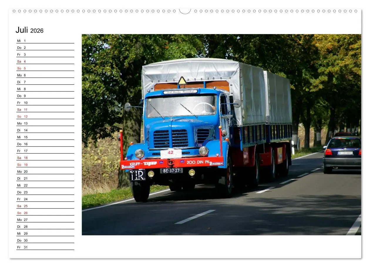 Bild: 9783516001297 | Klassische Lastkraftwagen (Wandkalender 2026 DIN A2 quer), CALVENDO...