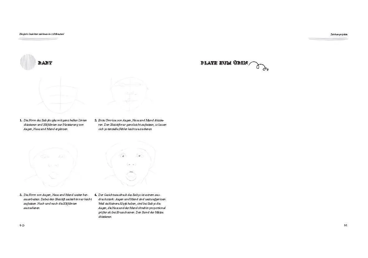 Bild: 9783809451297 | Einfach Gesichter zeichnen in 15 Minuten! Step-by-step-Anleitungen...