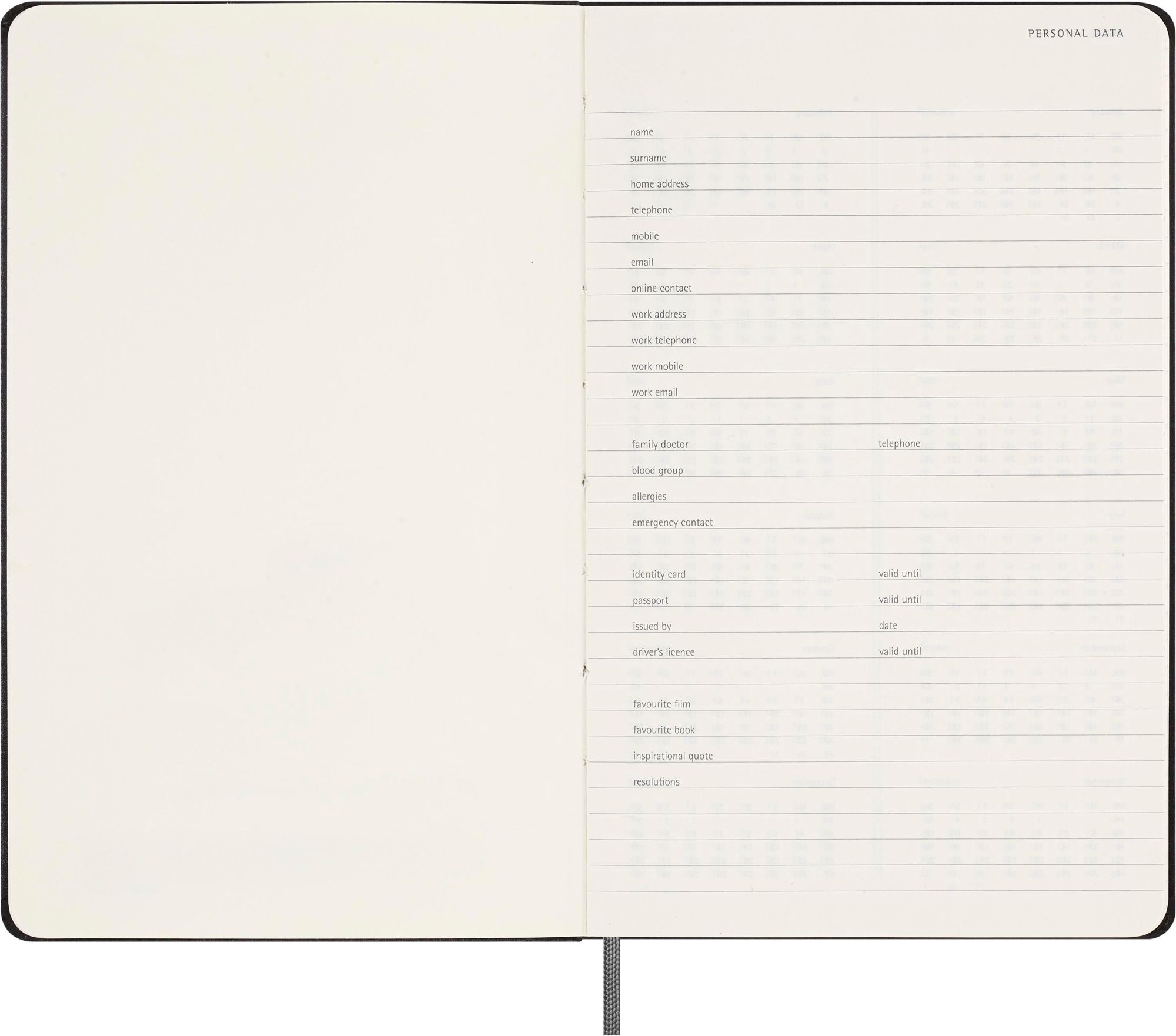 Bild: 8056999271497 | Moleskine undatierter Wochen Notizkalender, L/A5, 1 Wo = 1 Seite,...