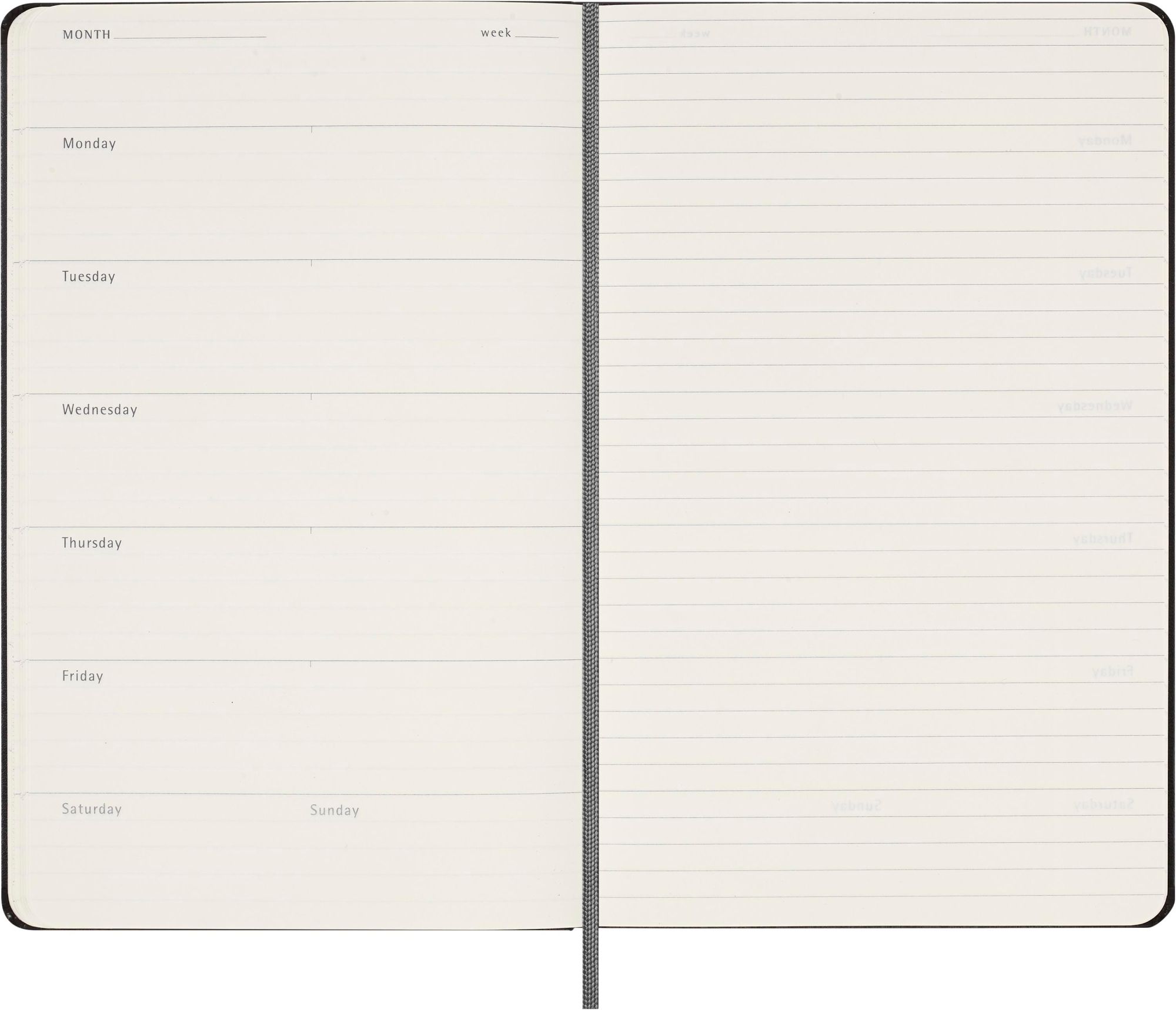 Bild: 8056999271497 | Moleskine undatierter Wochen Notizkalender, L/A5, 1 Wo = 1 Seite,...