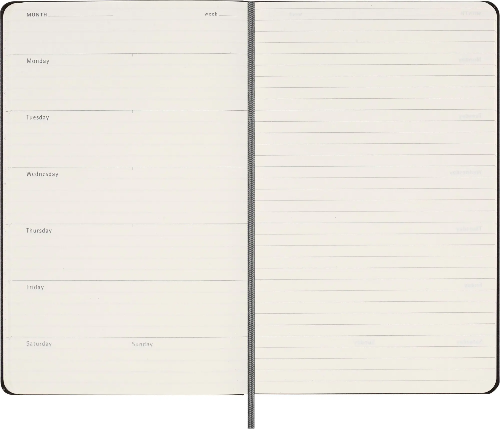 Bild: 8056999271497 | Moleskine undatierter Wochen Notizkalender, L/A5, 1 Wo = 1 Seite,...