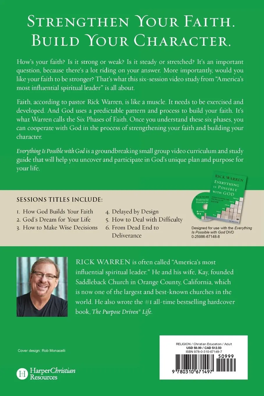 Rückseite: 9780310671497 | Everything is Possible with God Bible Study Guide | Rick Warren | Buch