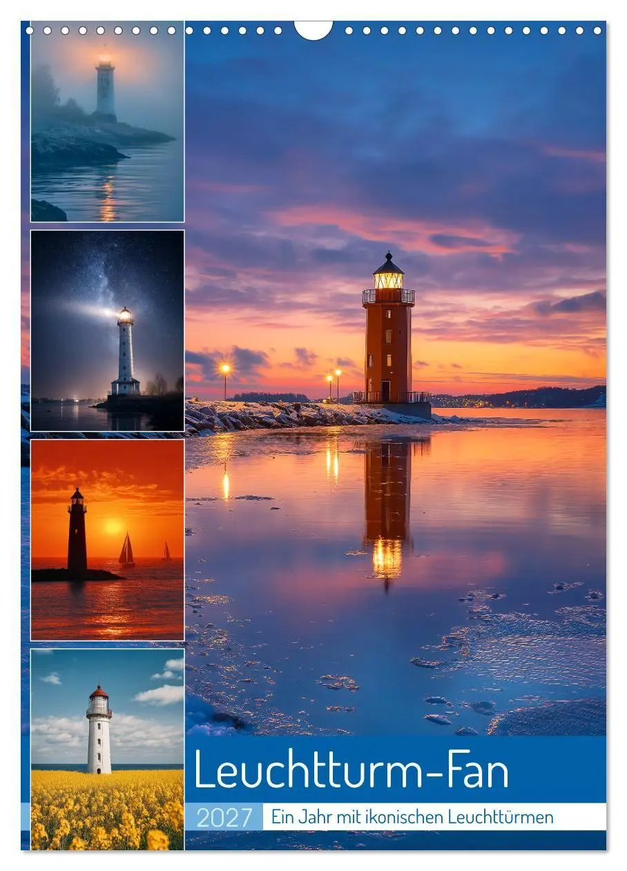 Leuchtturm-Fan (Wandkalender 2027 DIN A3 hoch), CALVENDO Monatskalender