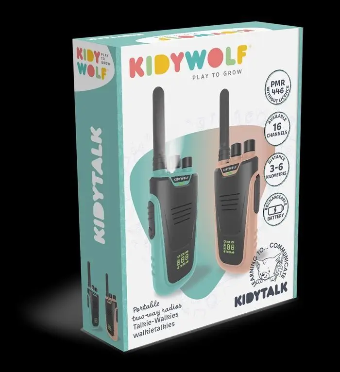 Bild: 5407009181597 | KIDYWOLF - Walkie-Talkies mit Taschenlampe hellblau/rosa | Deutsch