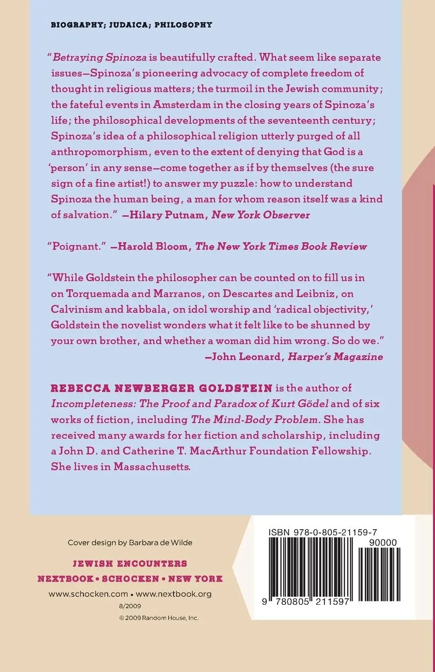 Rückseite: 9780805211597 | Betraying Spinoza | The Renegade Jew Who Gave Us Modernity | Goldstein