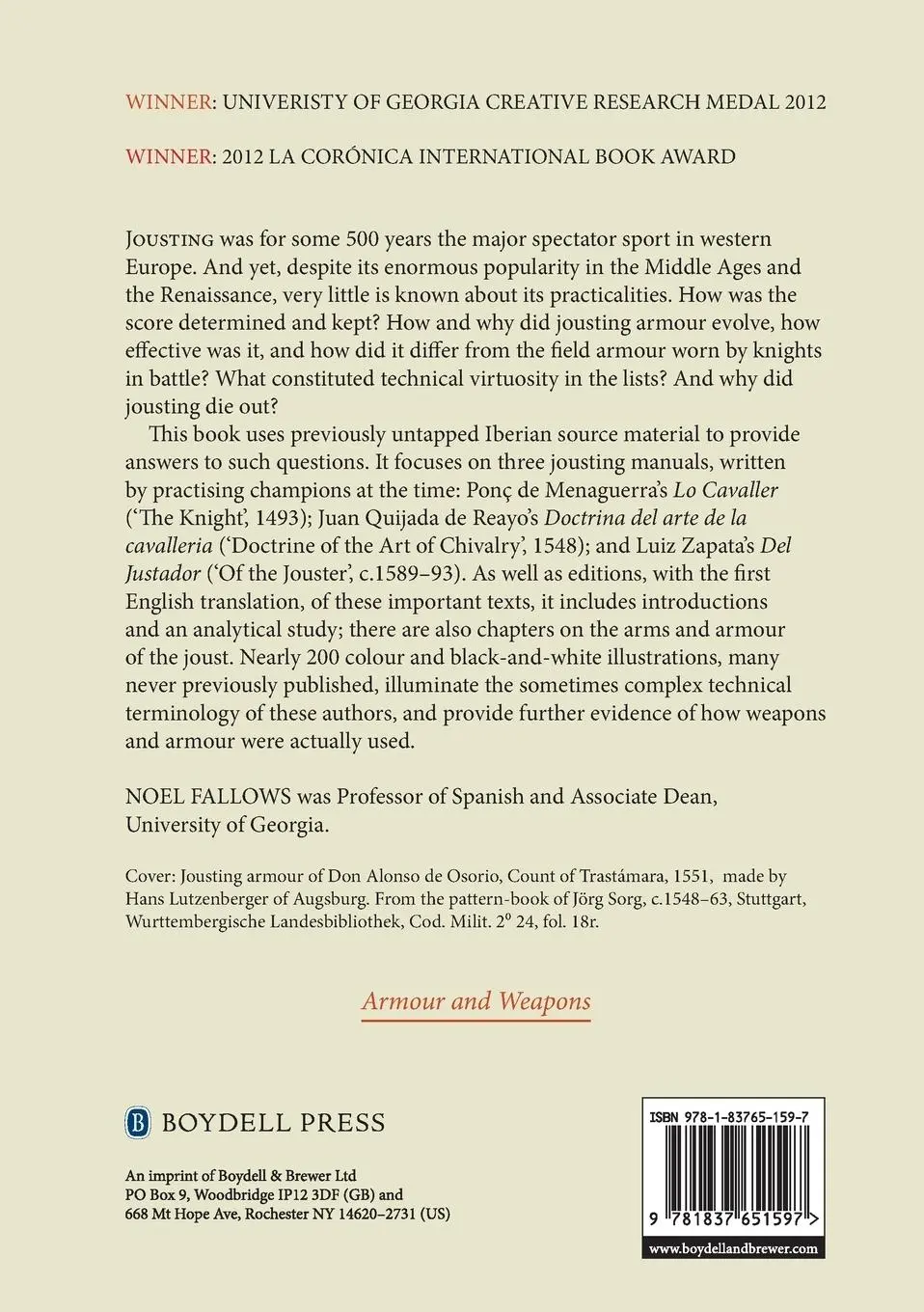 Rückseite: 9781837651597 | Jousting in Medieval and Renaissance Iberia | Noel Fallows | Buch