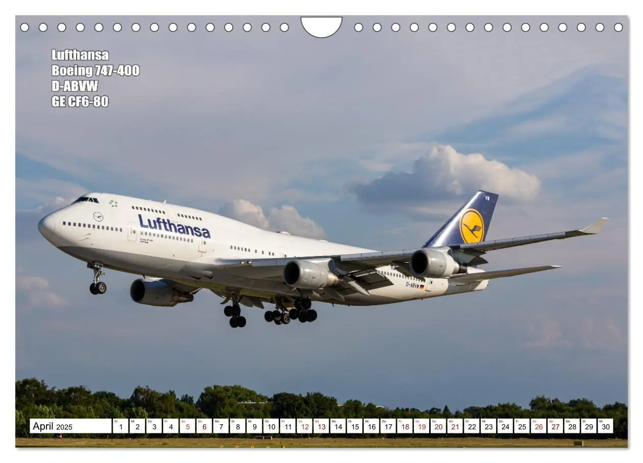 Bild: 9783435101597 | Flugzeuge Hamburg 2025 (Wandkalender 2025 DIN A4 quer), CALVENDO...