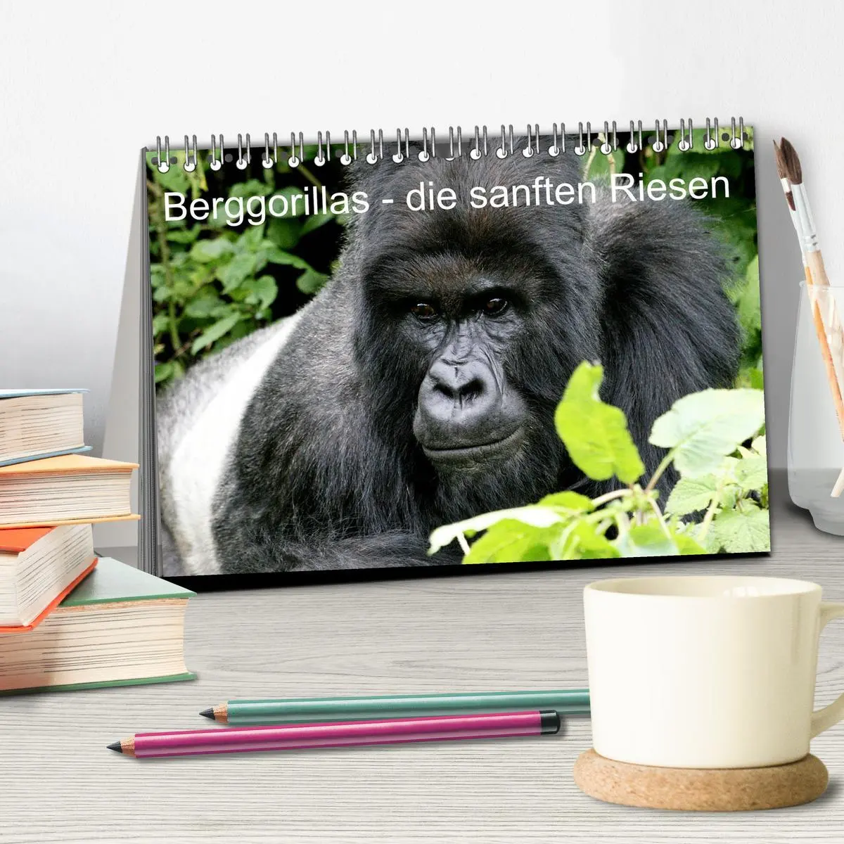 Bild: 9783516141597 | Berggorillas - die sanften Riesen (Tischkalender 2026 DIN A5 quer),...