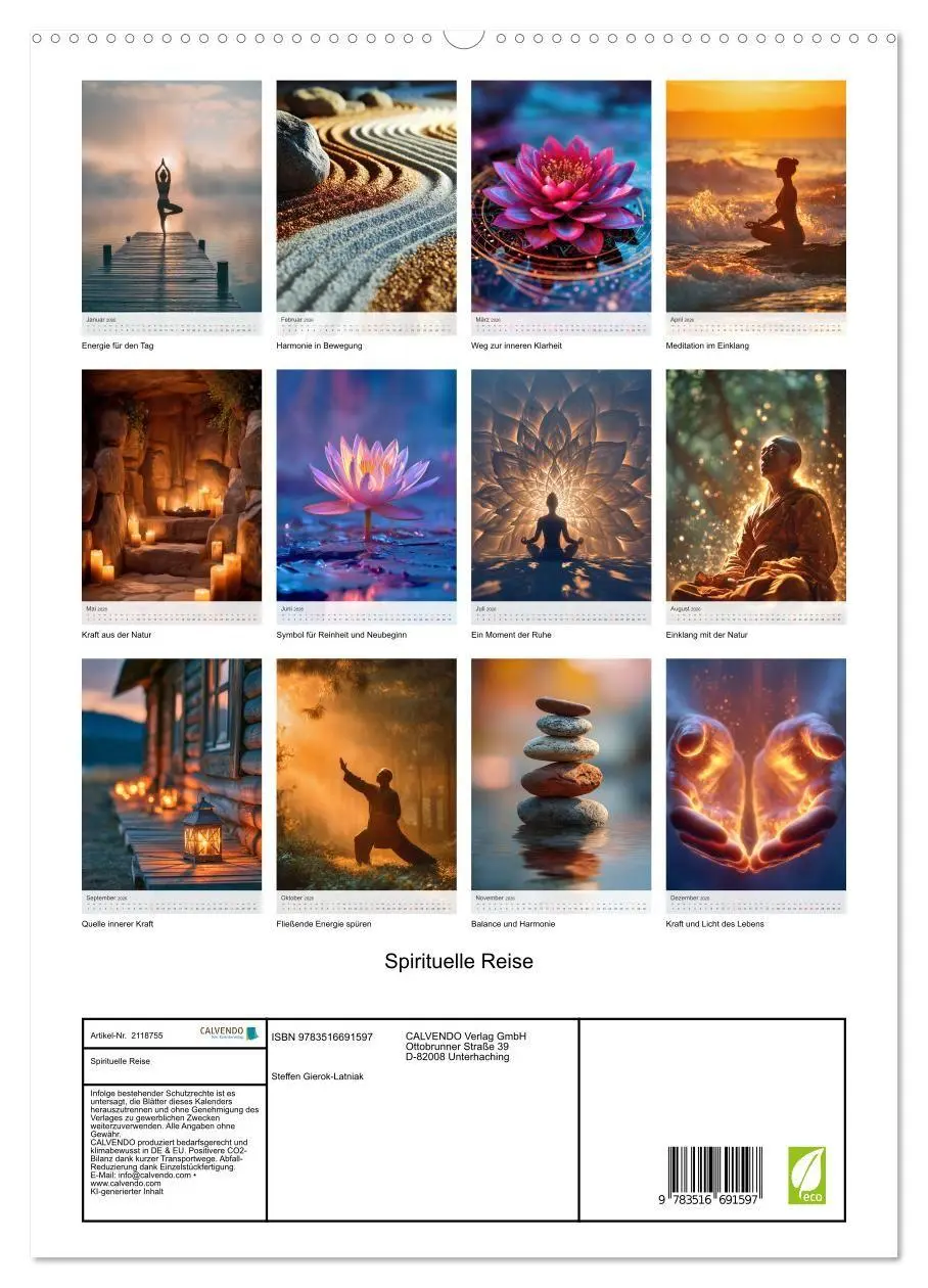 Bild: 9783516691597 | Spirituelle Reise (hochwertiger Premium Wandkalender 2026 DIN A2...