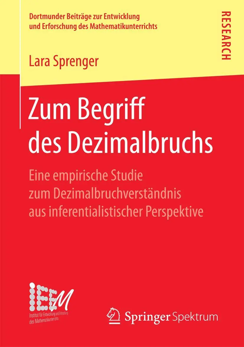 Cover: 9783658191597 | Zum Begriff des Dezimalbruchs | Lara Sprenger | Taschenbuch | xvii