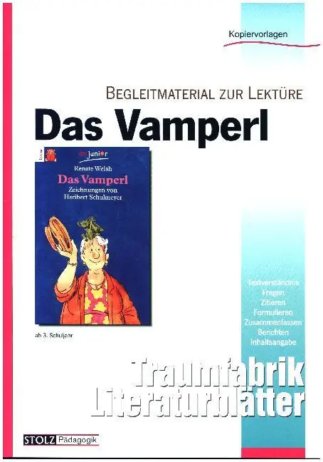 Cover: 9783897781597 | Das Vamperl - Literaturblätter | Karin Pfeiffer | Broschüre | 32 S.