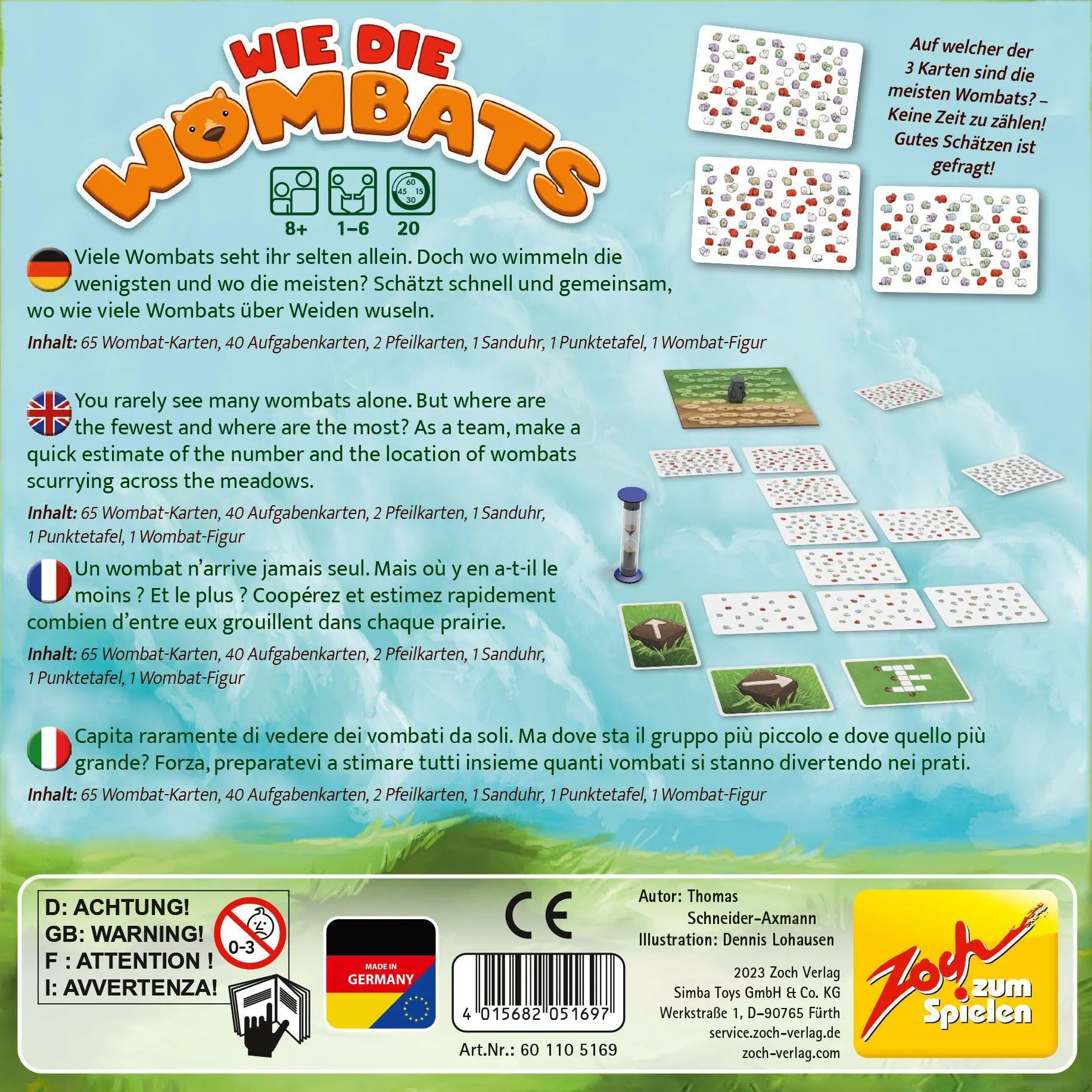 Bild: 4015682051697 | Wie die Wombats | Spiel | 601105169 | Deutsch | 2023 | Zoch GmbH