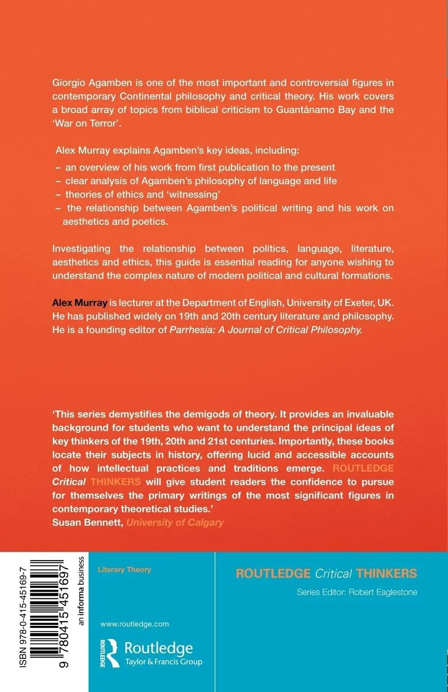 Rückseite: 9780415451697 | Giorgio Agamben | Alex Murray | Taschenbuch | Englisch | 2010