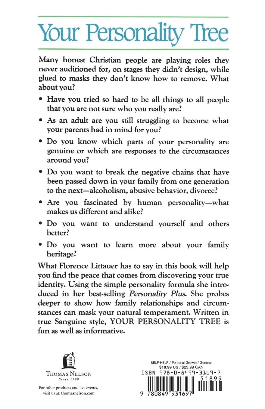 Rückseite: 9780849931697 | Your Personality Tree | Florence Littauer | Taschenbuch | Englisch