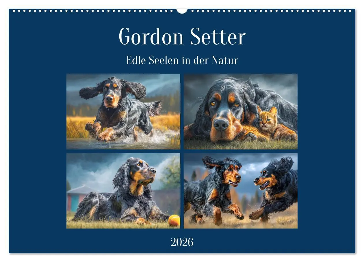 Cover: 9783457801697 | Gordon Setter. Edle Seelen in der Natur (Wandkalender 2026 DIN A2...