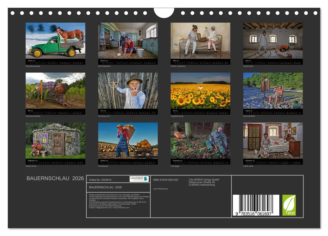 Bild: 9783516061697 | BAUERNSCHLAU 2026 (Wandkalender 2026 DIN A4 quer), CALVENDO...