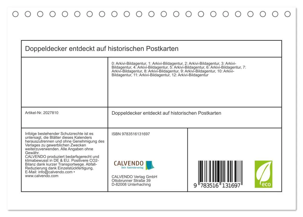 Bild: 9783516131697 | Doppeldecker entdeckt auf historischen Postkarten (Tischkalender...