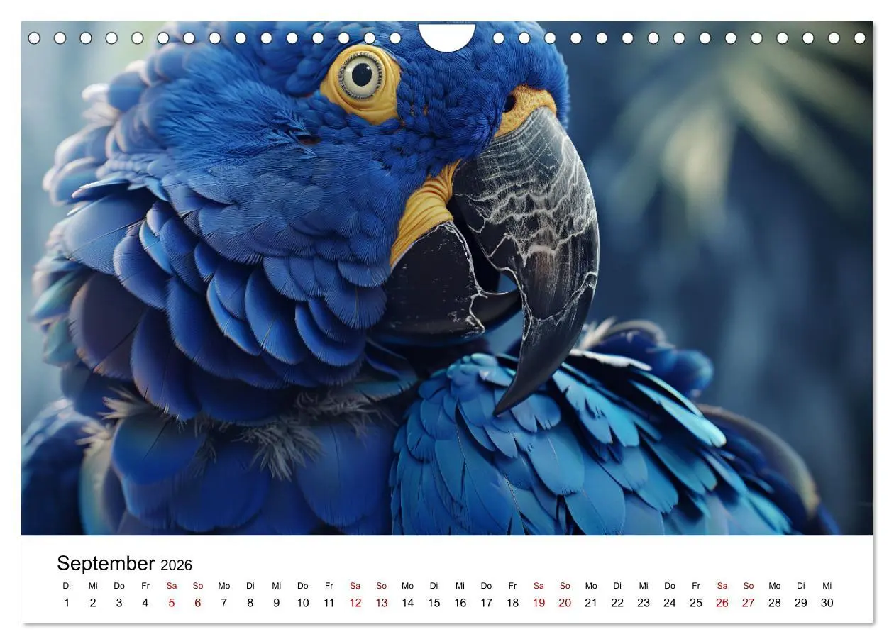 Bild: 9783457341797 | Papageien - Farbenfrohe Paradiesvögel (Wandkalender 2026 DIN A4...