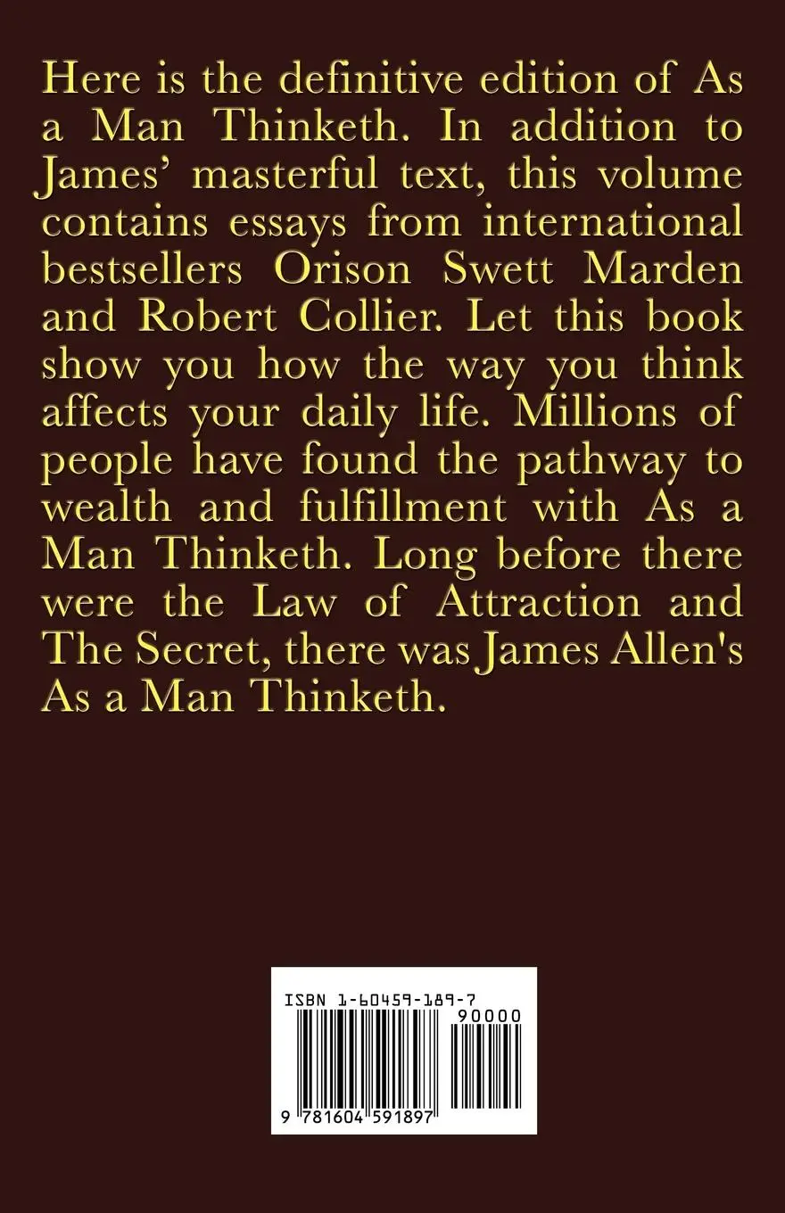 Rückseite: 9781604591897 | As A Man Thinketh | James Allen | Taschenbuch | Englisch | 2008