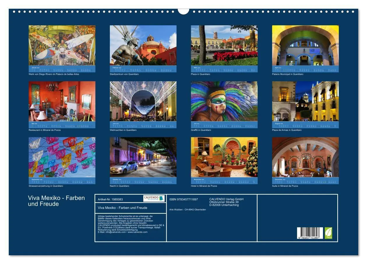 Bild: 9783457711897 | Viva Mexiko - Farben und Freude (Wandkalender 2026 DIN A2 quer),...