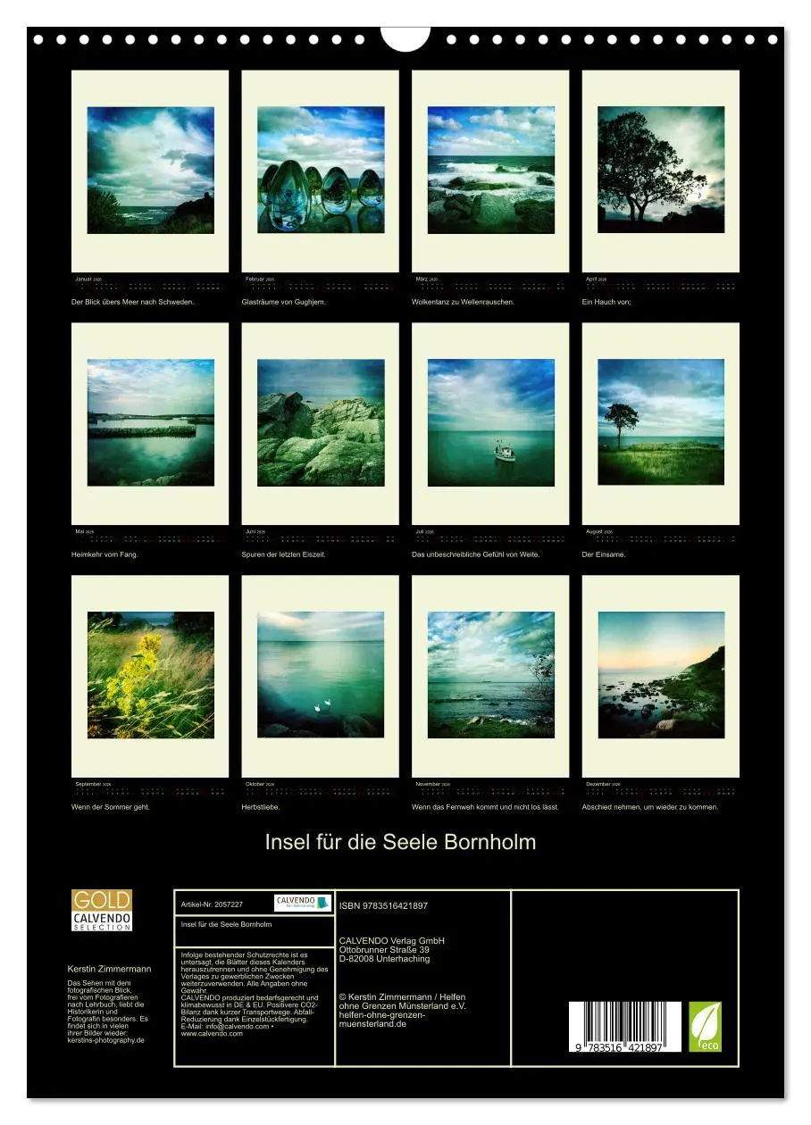 Bild: 9783516421897 | Insel für die Seele Bornholm (Wandkalender 2026 DIN A3 hoch),...