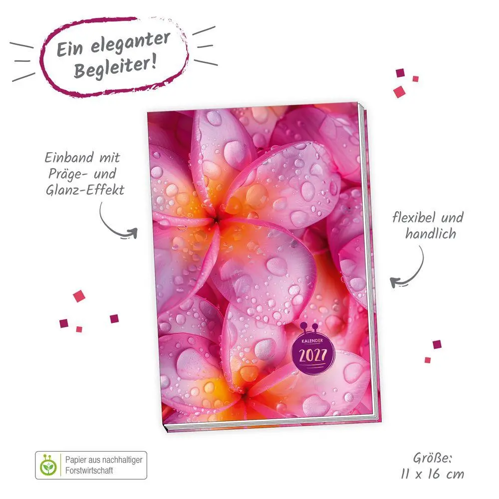 Bild: 4251901511997 | TRÖTSCH - Taschenkalender A6 Flowers 2027 | Wochenkalender | KG | 2027