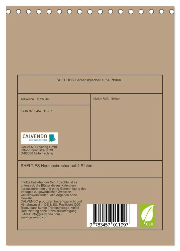 Bild: 9783457011997 | SHELTIES Herzensbrecher auf 4 Pfoten (Tischkalender 2025 DIN A5...