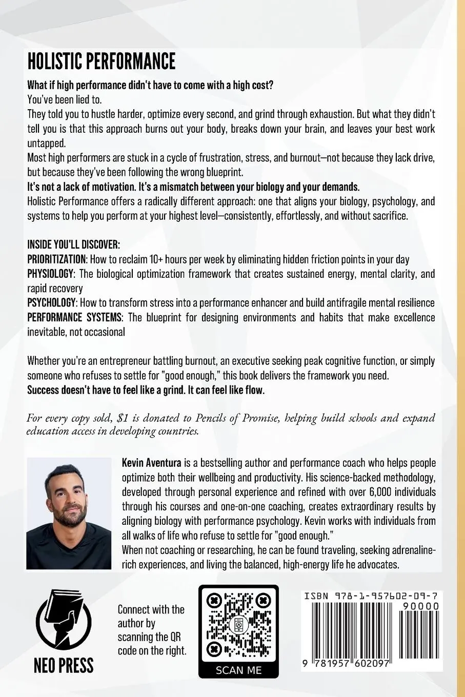 Rückseite: 9781957602097 | Holistic Performance | Kevin Aventura | Taschenbuch | Englisch | 2025