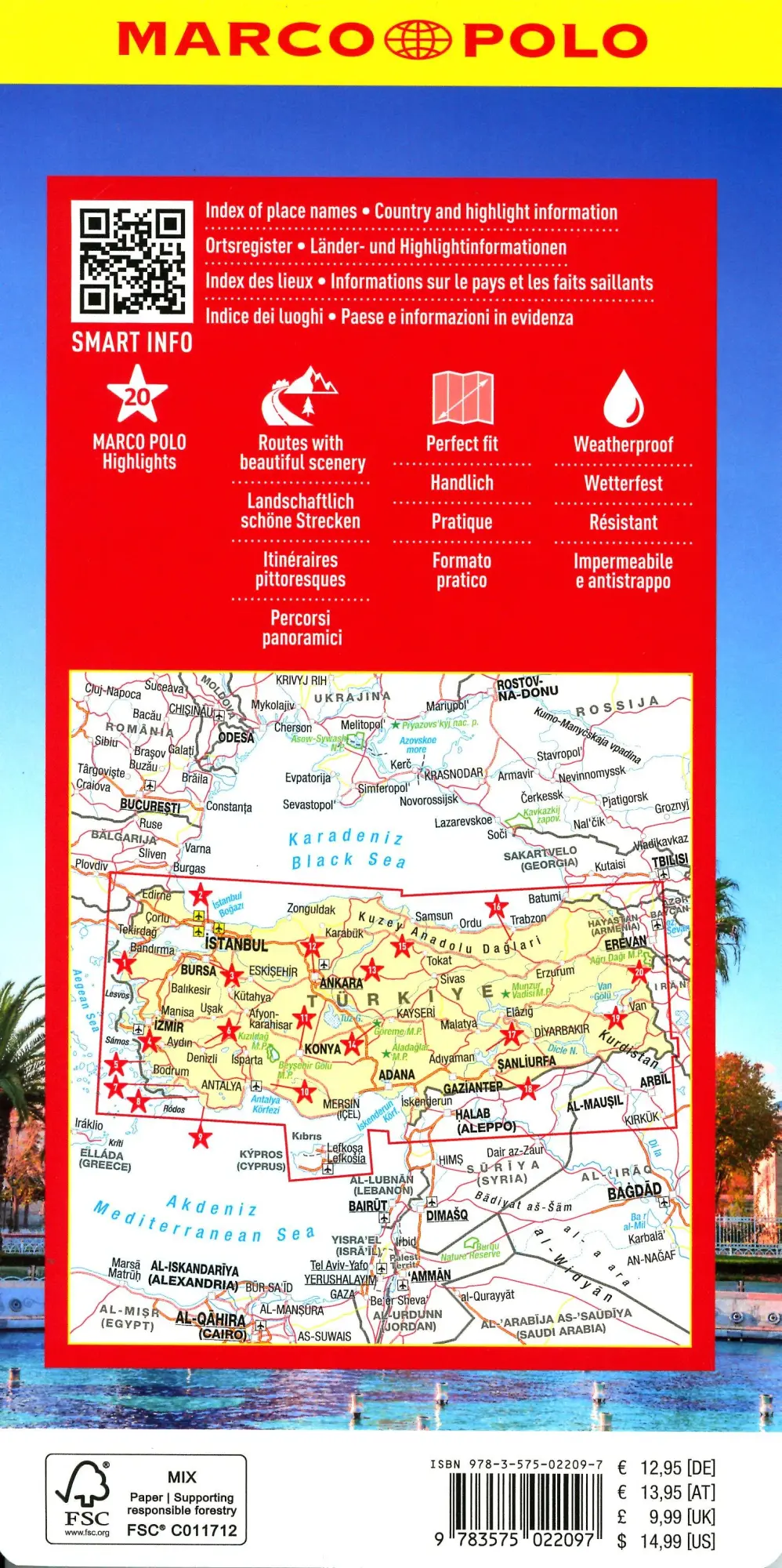 Bild: 9783575022097 | MARCO POLO Reisekarte Türkei 1:1 Mio. | (Land-)Karte | Deutsch | 2025